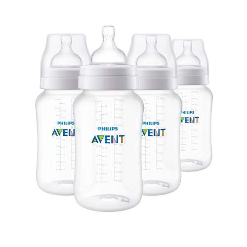 Philips AVENT, Anti-Colic Baby Bottles, 11oz 4pk, Clear