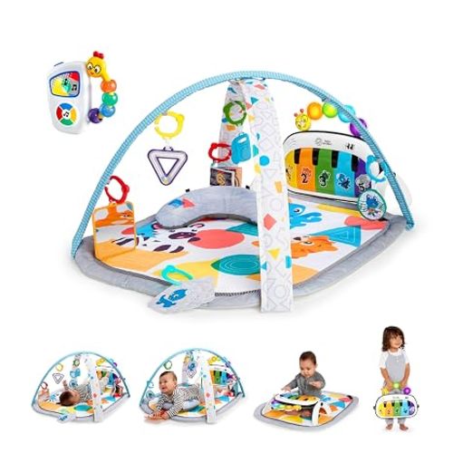 Baby Einstein Kickin Tunes 5-in-1 Bundle, Music & Language Discovery Gym & Take Along Musical Baby Toy, for Ages 0 Months and Up