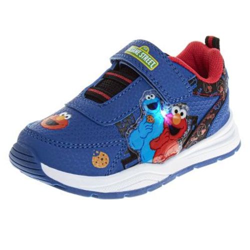 Sesame Street Kids Cookie And Elmo Hook And Loop Fashion Sneaker (Toddler Little Kids), Navy, 7