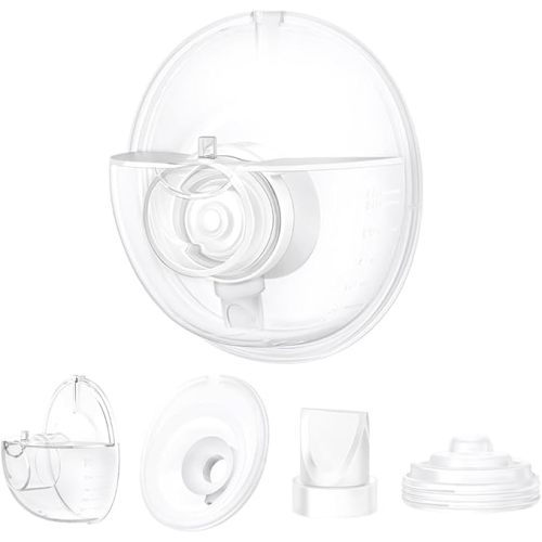 One Full Set Collector Cup Only Compatible with Momcozy M5 Breast Breast Pump Replacement Accessories, Full Breastpump Parts with 24mm Flange,Collector,Duckbill Valves,Diaphragm