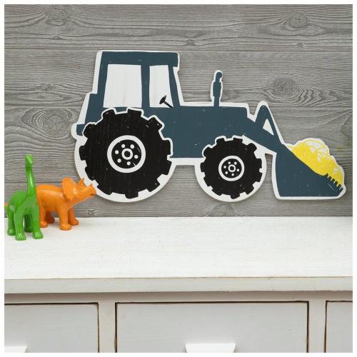 Blue Tractor Wood Wall Decor