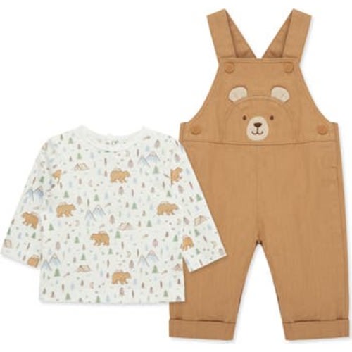 Bear Graphic T-Shirt & Overalls Set, 6M