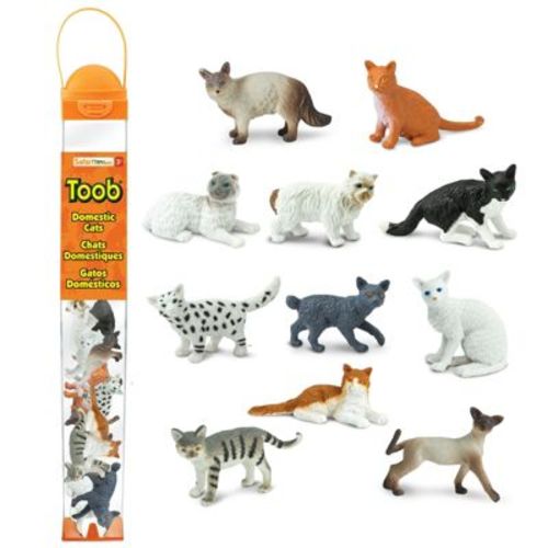 Safari Ltd. - Domestic Cats TOOB® - contains 10 Mini Figurines