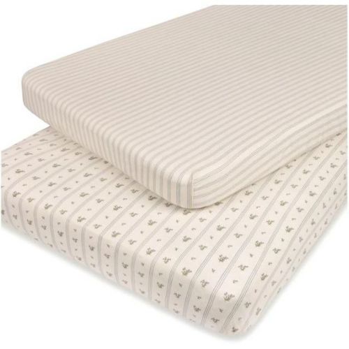 Ely's & Co. Baby Fitted Pack n Play - Mini Crib Sheet 100% Combed Jersey Cotton Blue for Baby Boy 2 Pack