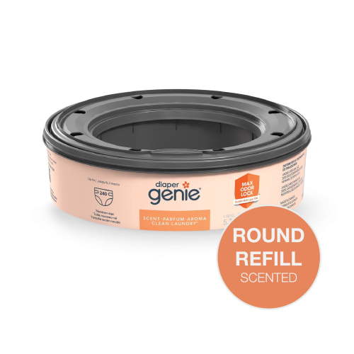 Diaper Genie Refill, Clean Laundry Scent, Max Odor Lock, 6.4m (21 ft), Holds Up to 270 Newborn Diapers