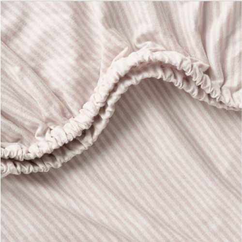 Comfy Tee Whisper Stripe Lilac Rose Organic Cotton Jersey Baby Crib Fitted Sheet