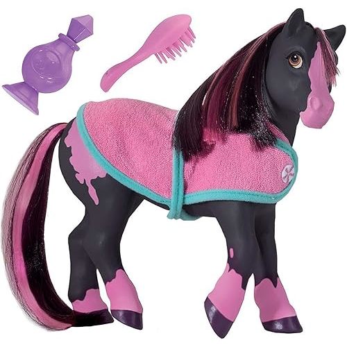 Breyer Horses Color Changing Bath Toy | Jasmine the Horse | Black / Pink with Surprise White | 7" x 7.5" | Toy | Ages 2+ | Model #7105