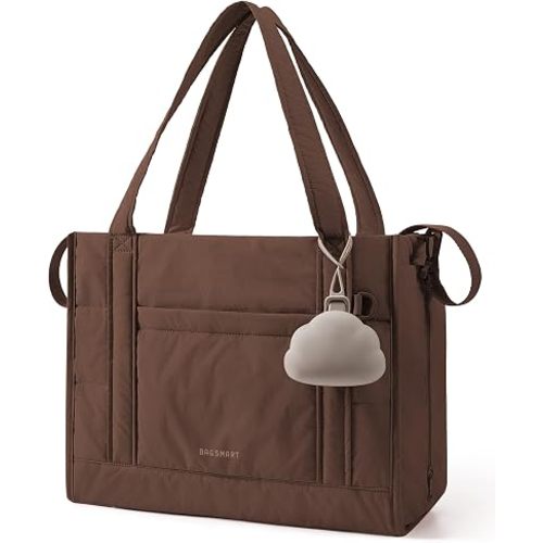 BAGSMART Diaper Bag Tote Puffer, Hospital Bag for Labor Delivery with Pacifier Case, Lightweight Baby Bag for Travel, Work