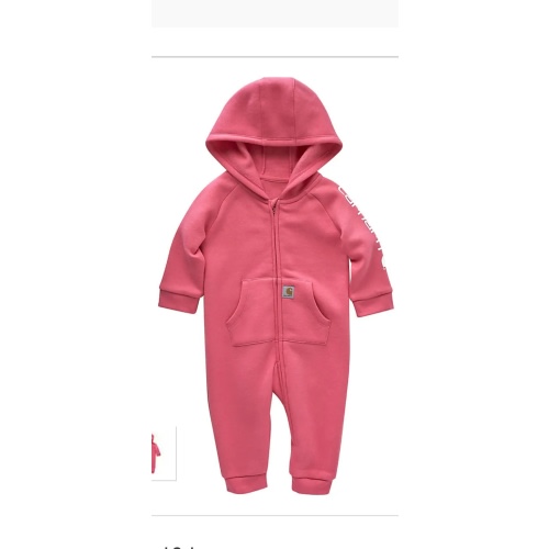 Girls' Long Sleeve Fleece Zip-Front Hooded Coverall (Baby) | Shop all Girls | Carhartt