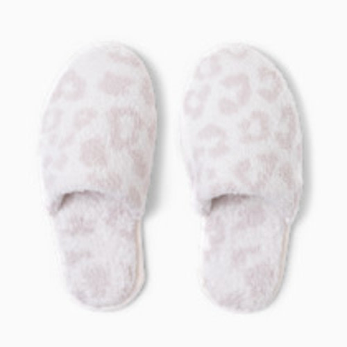 Barefoot Dreams CozyChic Barefoot in the Wild Slipper - Cream/Stone, S