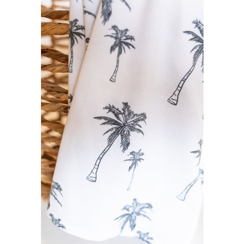 Palm Tree Baby Blanket, Black and White Palm Tree Blanket, Tropical Baby Blanket, Gender Neutral Blanket, Hawaii Baby Blanket, Beach Blanket