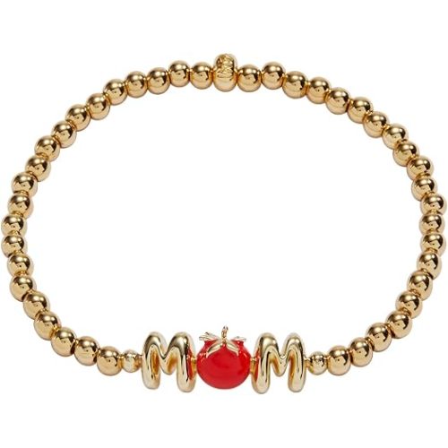 Alex and Ani Farmer's Market Mom Stretch Bracelet, Brass Shiny Gold