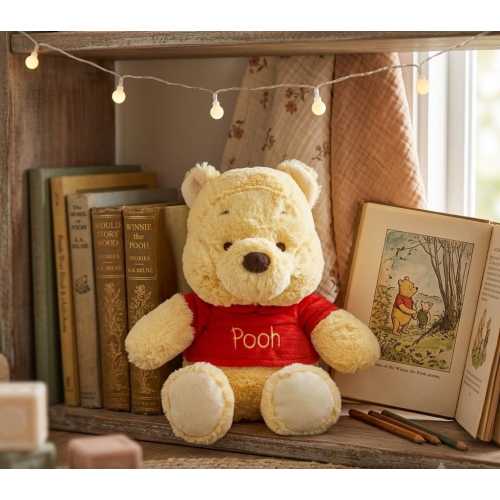 Winnie the Pooh Plush Bear Toy, 12 Inch Sensory Stuffed Animal with Crinkle Jingle