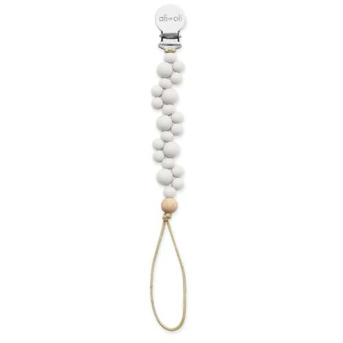 silicone pacifier clip (pure white) | modish moth