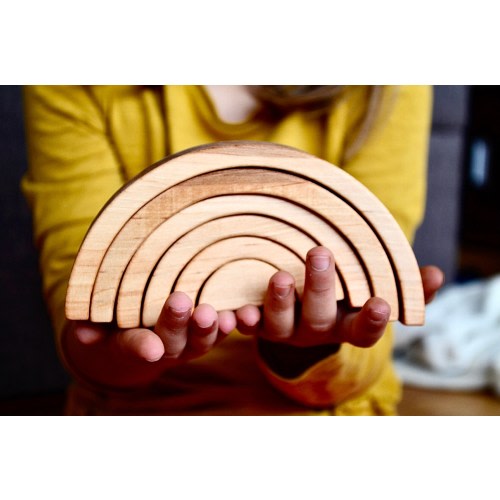 Wooden Rainbow stacker Waldorf & Montessori Toy