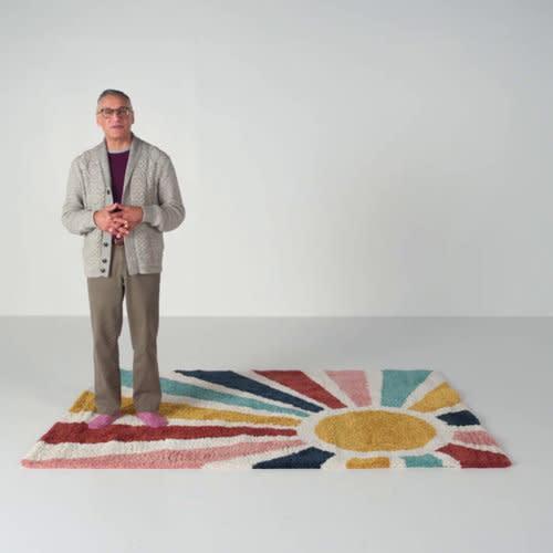 Maust Sunshine Rainbow Shag Rug