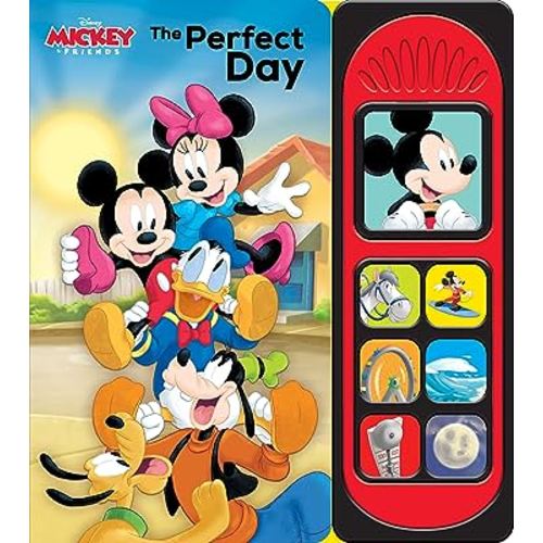 Disney Mickey & Friends – The Perfect Day 7-Button Interactive Sound Book – Mickey Mouse, Minnie Mouse, and More! - PI Kids