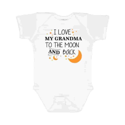 Inktastic I Love My Grandma to the Moon and Back Boys or Girls Baby Bodysuit
