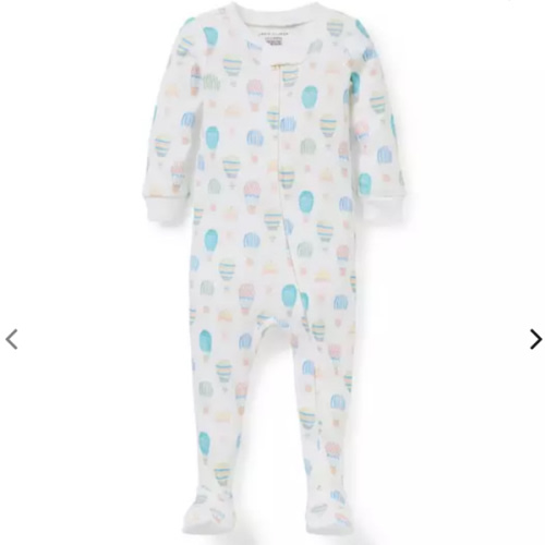 Baby White Hot Air Balloon Baby Good Night Footed Pajama In Hot Air Balloon by Janie and Jack