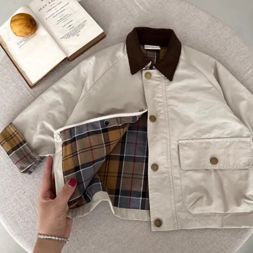 Kids Casual Lapel Jacket