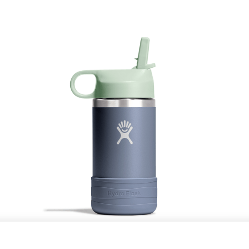 Hydro Flask Kids' Wide-Mouth Vacuum Water Bottle with Straw Cap and Bottle Boot - 12 fl. oz.