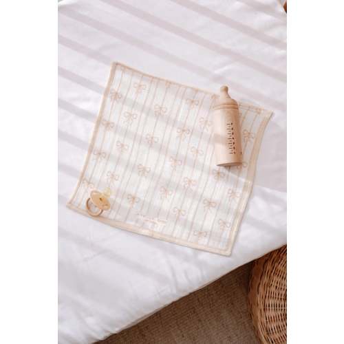 Burp Cloth - Ribbon/Beige