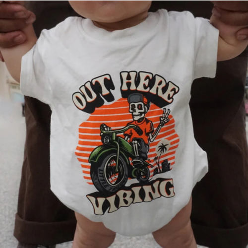 Out Here Vibing Baby Romper