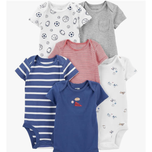 Simple Joys by Carter's Baby-Boys 6-Pack Short-Sleeve Bodysuit