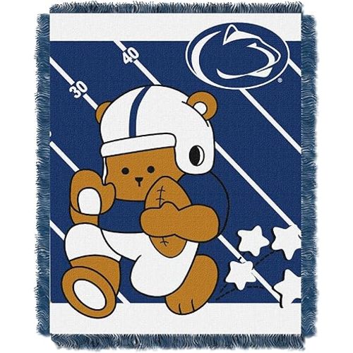 Officially Licensed NCAA Penn State Nittany Lions "Fullback" Jacquard Baby Throw Blanket, 36" x 46", Multi Color