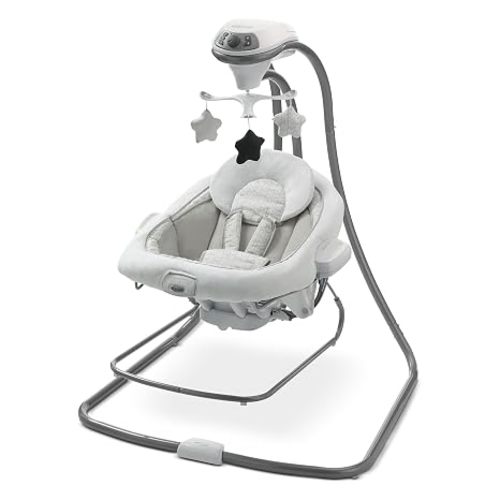Graco DuetConnect LX Portable Baby Swing and Bouncer, Multi-Direction Baby Bouncer Seat, Multiple Swing Speeds, Great Gift for New Parents, Redmond
