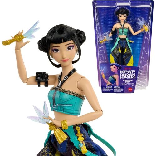 Mattel Kpop Demon Hunters HUNTR/X Zoey Fashion Doll in “How It’s Done” Performance Look with Spirit Blades Accessory, Inspired by the Movie