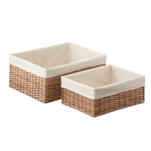 Large Montauk Rattan Rectangular Bin Natural