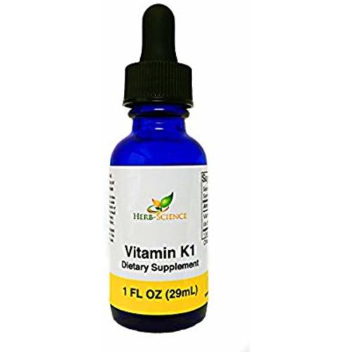 Vitamin K Drops, Liquid Vitamin K Oral Drops Newborn Infant,1 Fluid oz, Supports The Blood, Bones, Intestines, Liver, Skin. Alcohol Free - Herb-Science