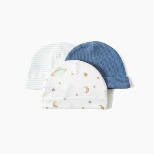 Picolette by Olivia Culpo Baby Boys' 3pc Hats - Blue/white 0-3M