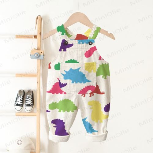 Baby Toddler Colorful Dinosaurs Overalls