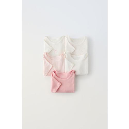 5 Pack of Bow Bodysuits, 3-6 months