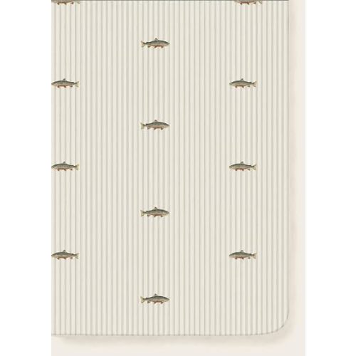 Oilo Trout Crib Sheet, Fitted Organic Cotton Jersey, 300 Thread Count, Breathable, Machine Washable, Fits Standard Crib & Toddler Bed (28" x 52" x 9"), Trout Nursery Bedding