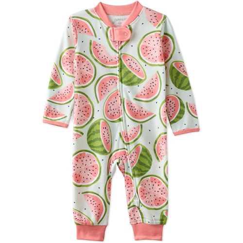 One In A Melon - Butterblu Shadow Sleep & Play 100% Organic Cotton Footless Zip Front Sleeper Pajamas for Newborn Baby Girls, Boys, Unisex​, 0-3 Months