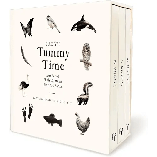 Baby's Tummy Time Book Box Set: A 3-Book Box Set of High-Contrast Art for Visual Stimulation at Tummy Time (Tabitha Paige Children's Book Series)