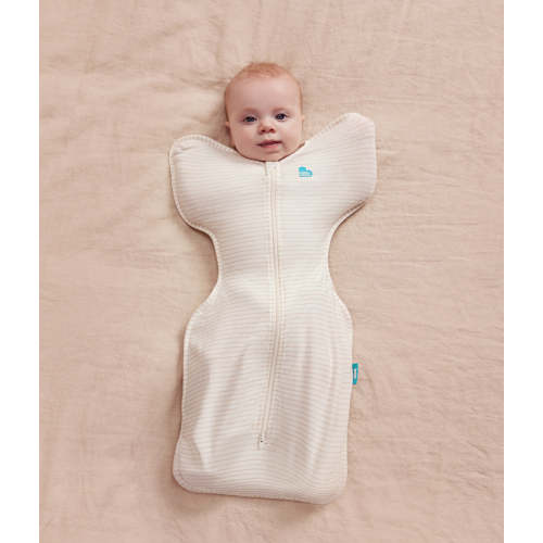 Swaddle Up™ 0.2 TOG Cotton Tan Breton Stripe 0-3 months