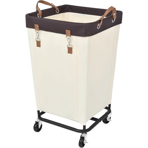 StorageWorks 160L Laundry Basket with Wheels, Rolling Hampers for Clothing