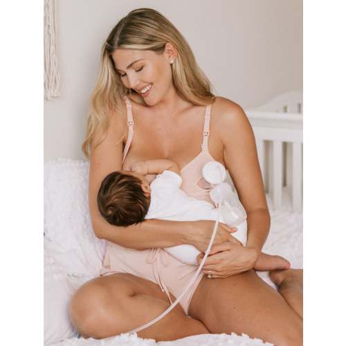 Sublime® Hands-Free Pumping & Nursing Bra | Pink Heather - Kindred Bravely