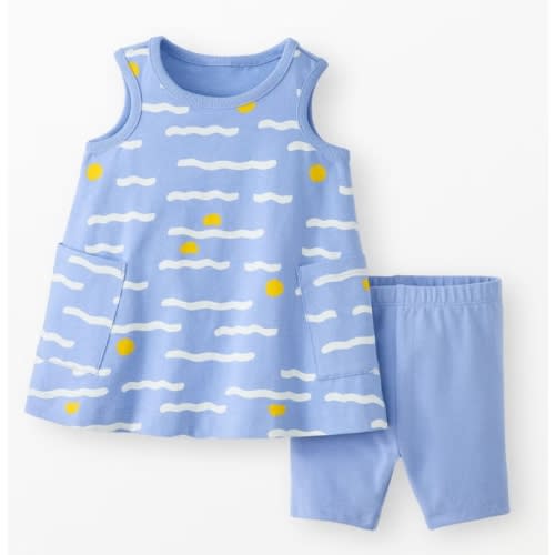 Baby Sleeveless Pocket Dress & Shorts Set