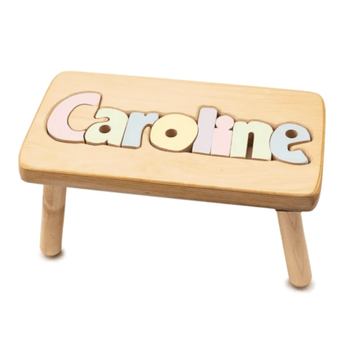 Classic personalized puzzle step stool