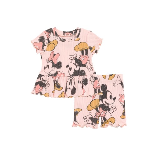 Ribbed T-Shirt & Shorts Set, 12M