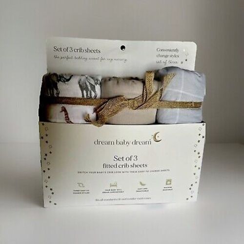 Dream Baby dream Infant 3pk Crib Sheets, Subtle Colors, Unisex