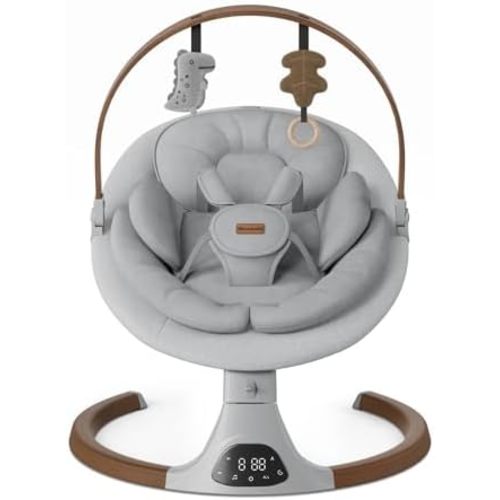 Monamii Baby Swings for Infants, Bluetooth Infant Swing with Music Speaker