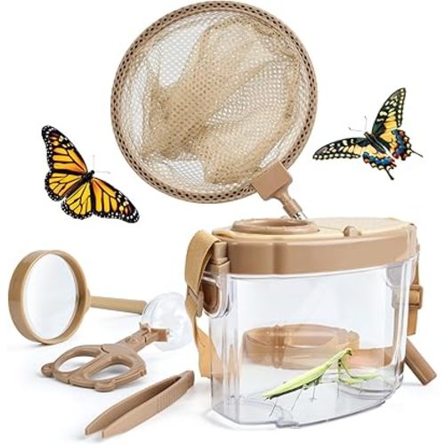 Montessori Mama Kids' Bug Catching Kit - Complete Insect Exploration Set with Habitat, Extendable Net, Magnifying Tools & Carry Strap - Educational Outdoor Adventure Gift
