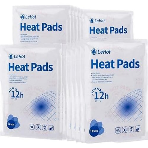 Hot Body Warmers - 60 Pack Disposable Adhesive Patches for Up to 12 Hours of Safe, Natural Heat, Ideal for Outdoor Activities Like Hiking & More, Fastest Activation for On-the-Go Warmth