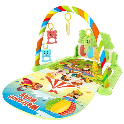 Baby Gym Play Mats Baby Toys Tummy Time Mat Musical Activity Center for Newborn Infant Piano Babies Play Mat Music & Light Newborn Infant Gifts for Babies 0-3 6 9 12 Months
